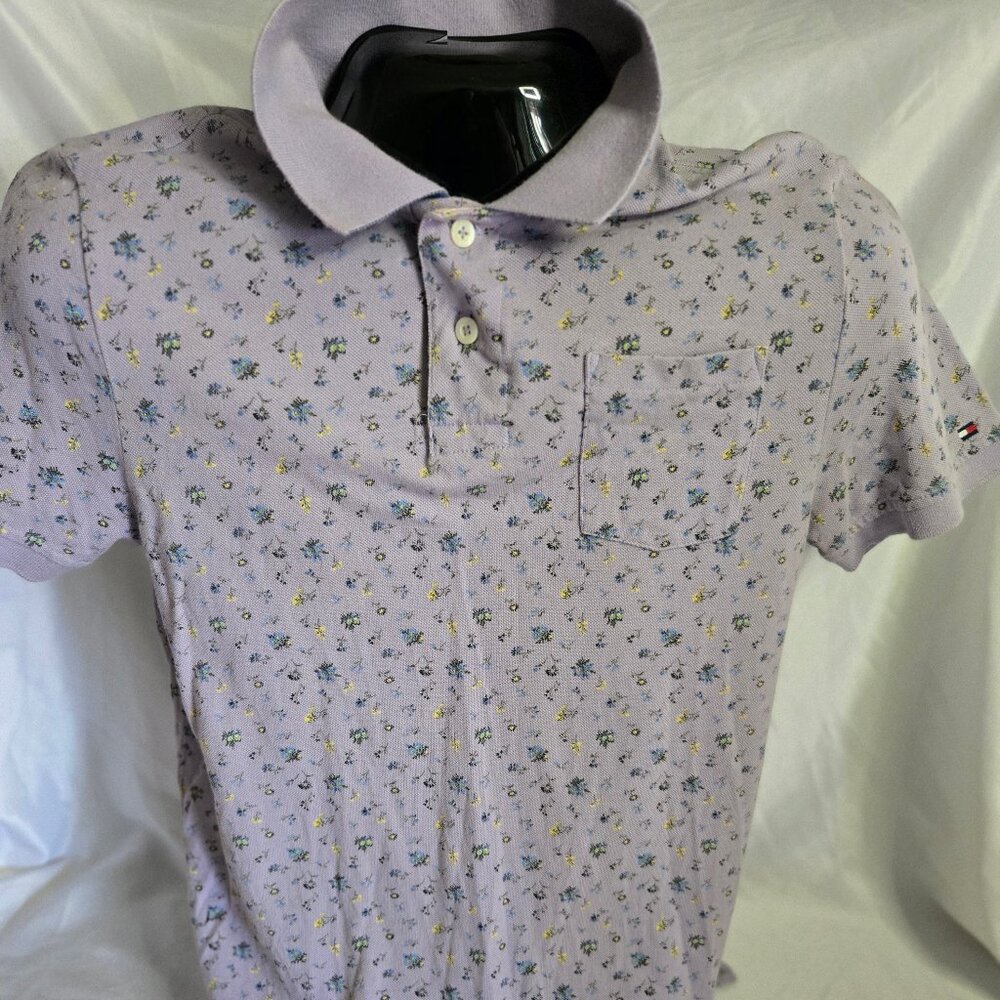 Tommy Hilfiger Lavender Floral Polo (M)